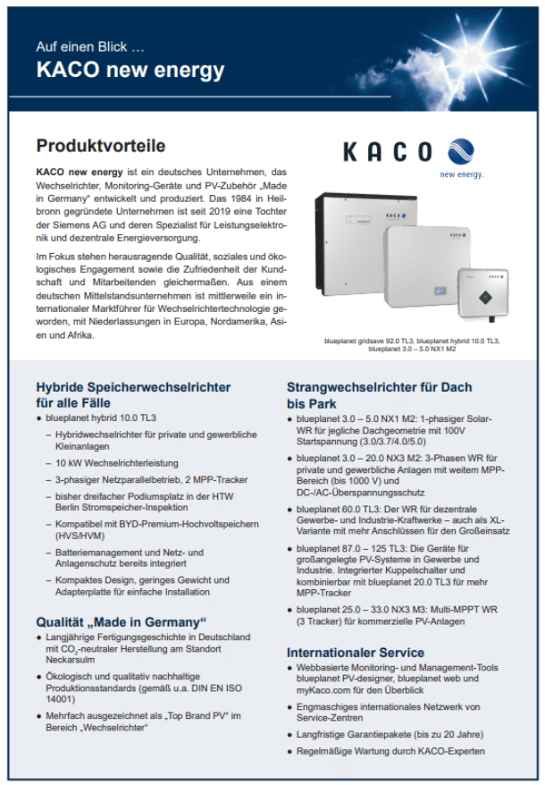 Kaco Blueplanet Hybrid Tl Byd Hvm Notstrom Online