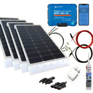 520 Watt Wohnmobilsolaranlage Set mit Victron 100/50 inkl. Bluetooth in weiß
