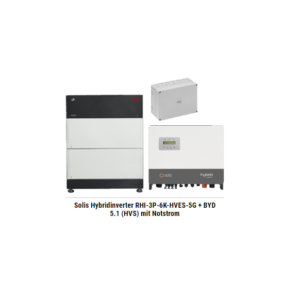Solis Hybridinverter RHI-3P-6K-HVES-5G + BYD 5.1 (HVS) mit Notstrom