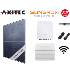 Sungrow PV Anlage 10kWp mit 9,6kWh Speicher und AXITEC Modulen