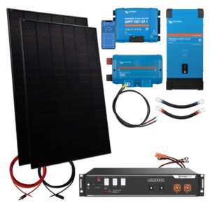 900Watt Smart Inselanlage mit 2,4 kWh Speicher und 2000W Inverter ohne Montagematerial