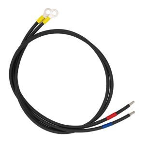 1 Paar 4mm² Solarkabel 1m mit M8 Ringkabelschuh einseitig